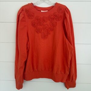 Anthropologie Embroidered Sweatshirt | Women's XL